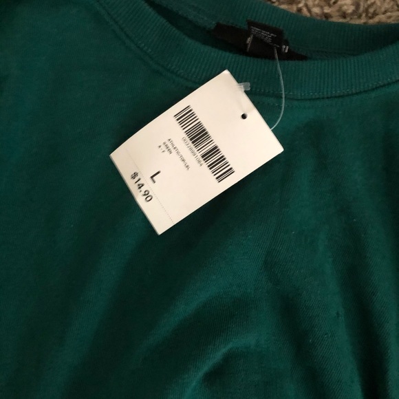 Green cropped sweater forever 21 - Picture 2 of 2